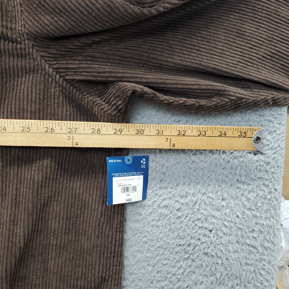 Arizona Shirt Jacket Mens 2XL‎ Brown Corduroy Mountain Trail Collar Button Front - Picture 4 of 12